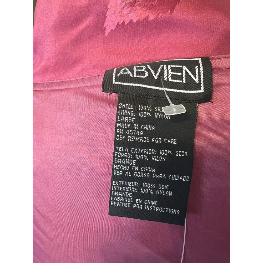Vintage Abvien Silk Windbreaker Bomber Suit Jacket and Pants Set Sz‎ M/L - Picture 7 of 12